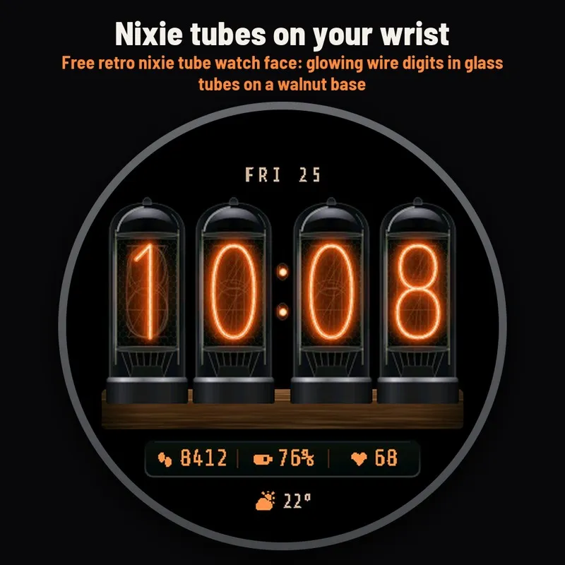 Astra Nixie Free – 辉光管时钟表盘 · Screenshot 0