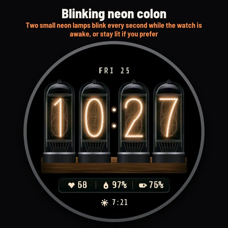 Astra Nixie Free – 辉光管时钟表盘 · Screenshot 3