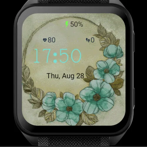 Teal Flower Circle – Elegant Floral · 截图 2