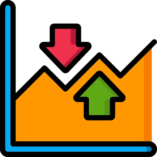 Current, min and max relative elevation