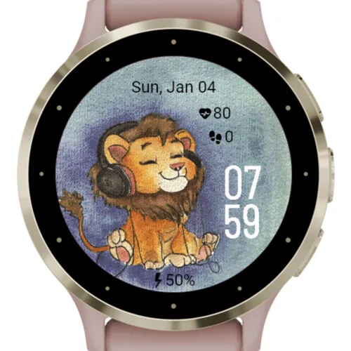 Watercolor Music Lion