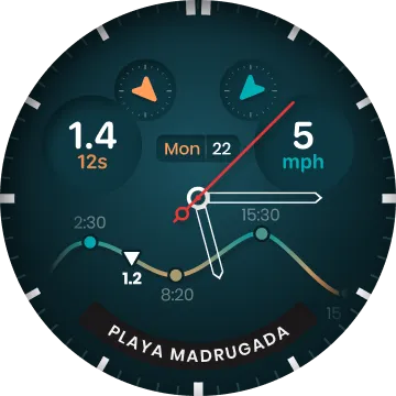 Dawn Patrol Chronograph Surf Watch Face · Screenshot 0