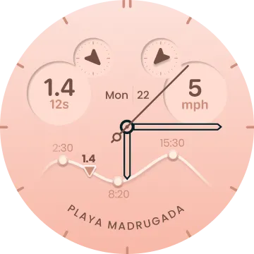 Dawn Patrol Chronograph Surf Watch Face · Screenshot 1