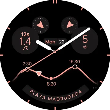 Dawn Patrol Chronograph Surf Watch Face · Screenshot 3