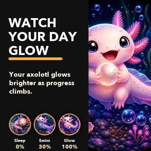 Axoglow (Cute Goal Based Pet Axolotl) · 螢幕截圖 0