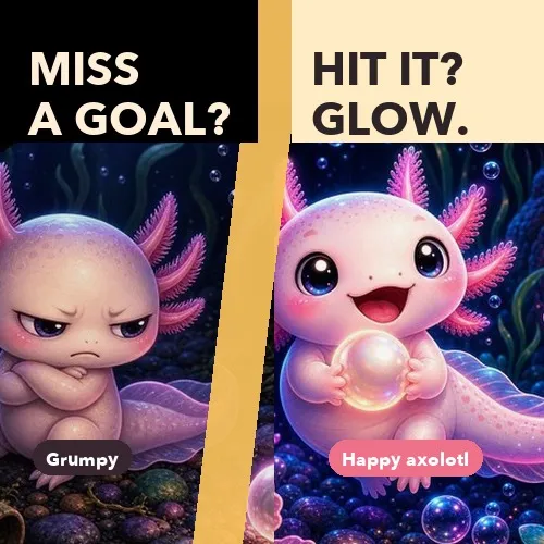 Axoglow (Cute Goal Based Pet Axolotl) · 螢幕截圖 2