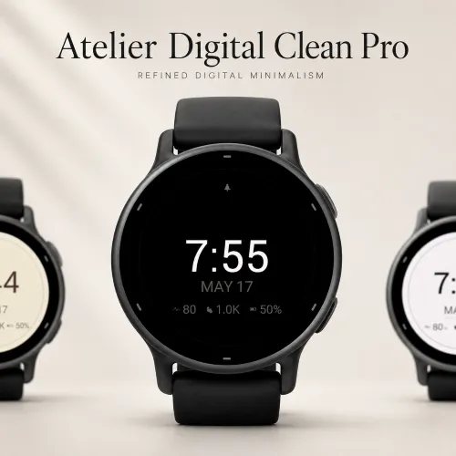Atelier Digital Clean Pro - 极简数字表盘