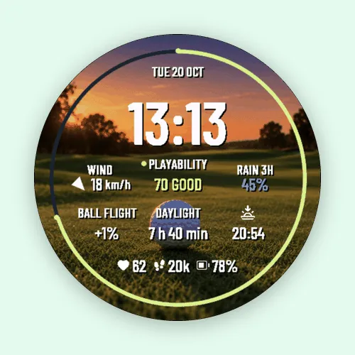 Golf Caddie Golden Hour