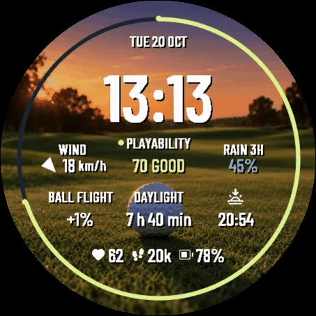 Golf Caddie Golden Hour · Screenshot 0
