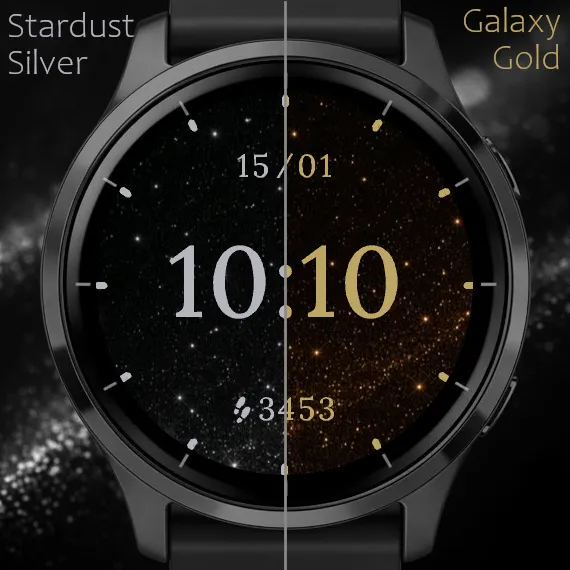 Galaxy Elegant - Premium Digital Watch Face · 截图 1