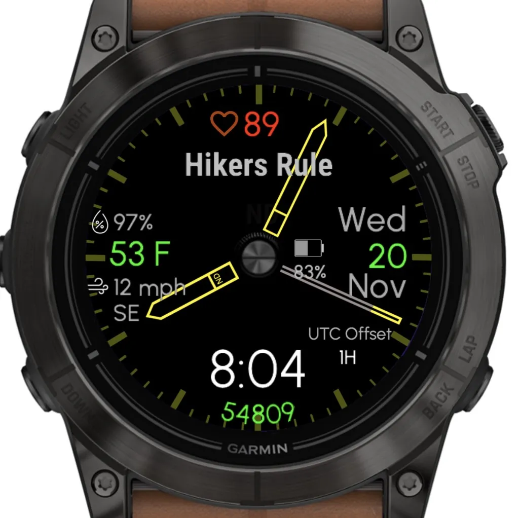 Hybrid 5 - Yellow (Garmin Wx) · Captura de ecrã 1