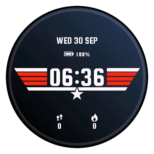 Top Gun Maverick Jet Fighter Wings Watch Face
