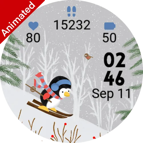 Winter Penguin Animated