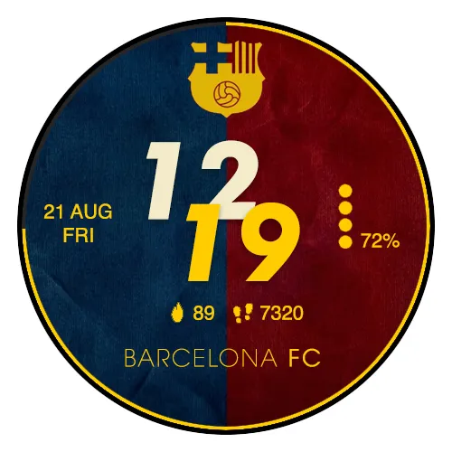 Barcelona Football Soccer Digital Watch Face