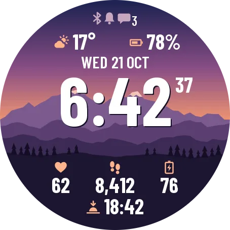 Crestline: Mountain Data Face · Screenshot 0