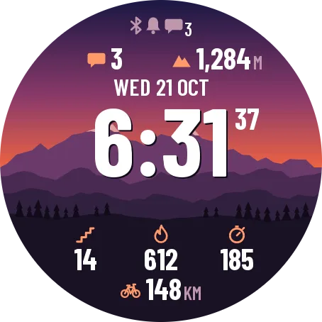 Crestline: Mountain Data Face · Screenshot 2
