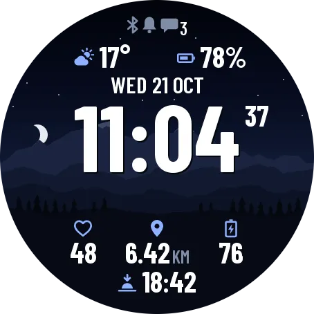 Crestline: Mountain Data Face · Screenshot 3