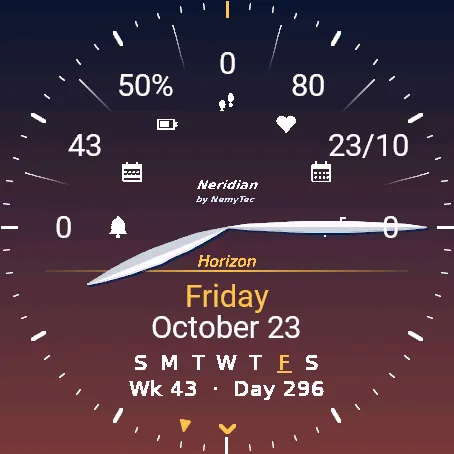 Neridian Horizon – analog watch face · Schermafbeelding 0