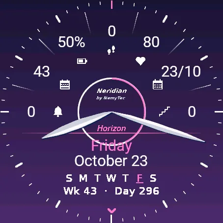 Neridian Horizon – analog watch face · Schermafbeelding 2