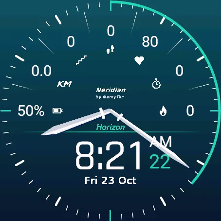 Neridian Horizon – analog watch face · Schermafbeelding 3