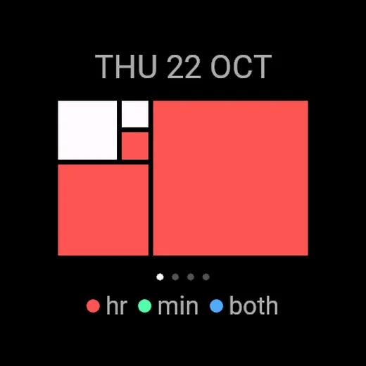 Fibonacci Squares Clock · Screenshot 0