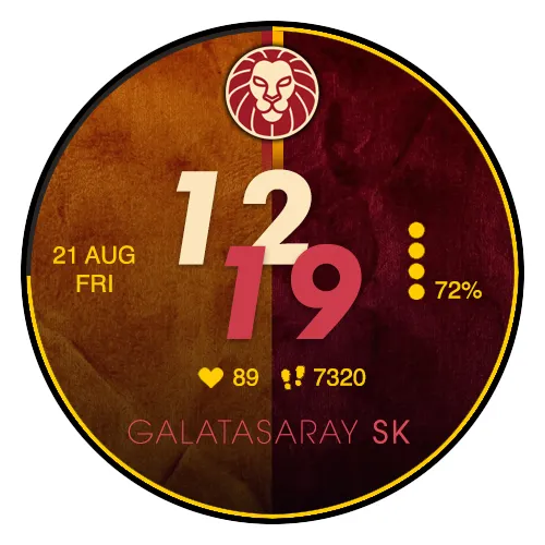 Galatasaray FC Football Soccer Digital Watch Face
