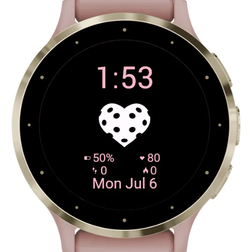 Pickleball Watch Face – Heart Custom Sport Stats · Zrzut ekranu 2
