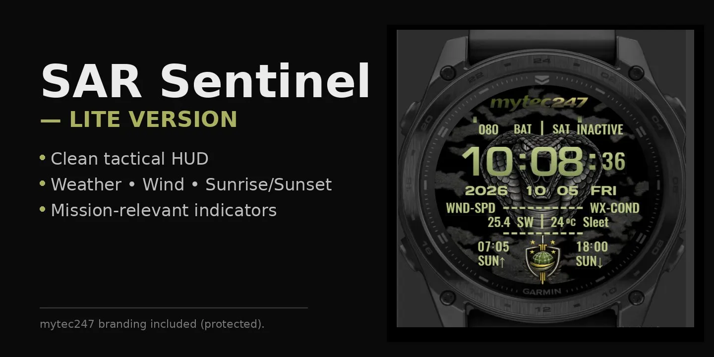 SENTINEL 247 – RESCUE HUD (LITE) · 截图 0