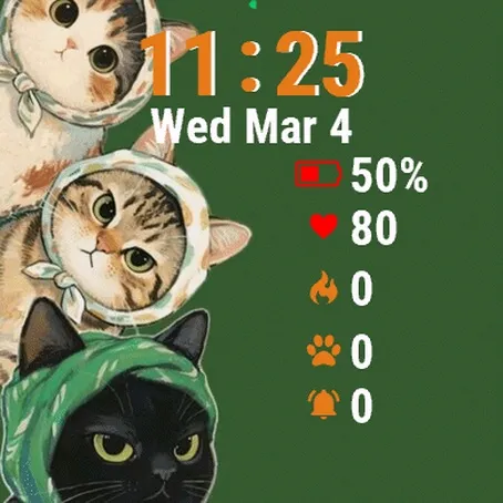 Painting Three Cats Green