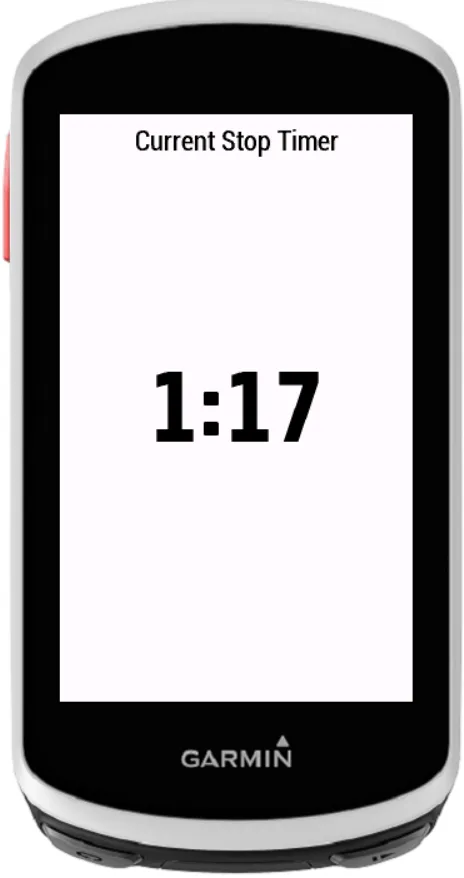 Current Stop Timer Data Field