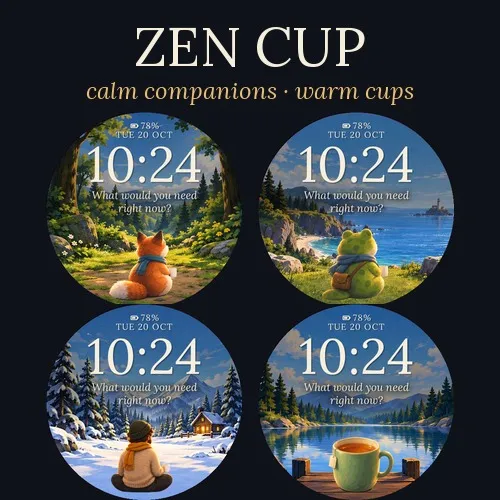 Zen Cup: Cat, Capybara & Calm Painted Scenes