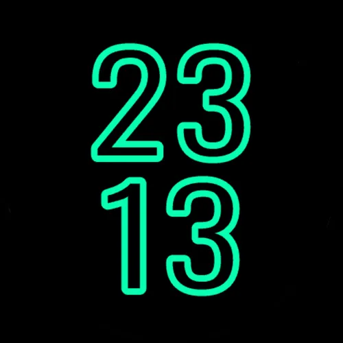 Outline Typography: Minimal Big Digits radium · 截图 0