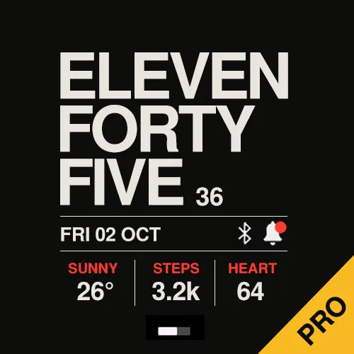 VERSAL PRO · Word Clock Watch Face with Data