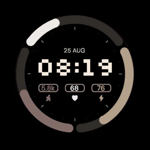 Oat Latte - Minimal Beige Watch Face · Skjermbilde 1