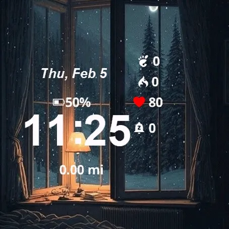 Train Traveling Across Snowy
