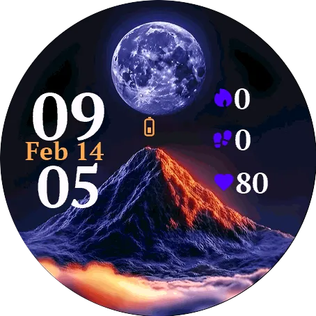 Moonlit Volcano