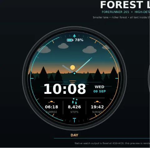 Forest Lake Watch Face