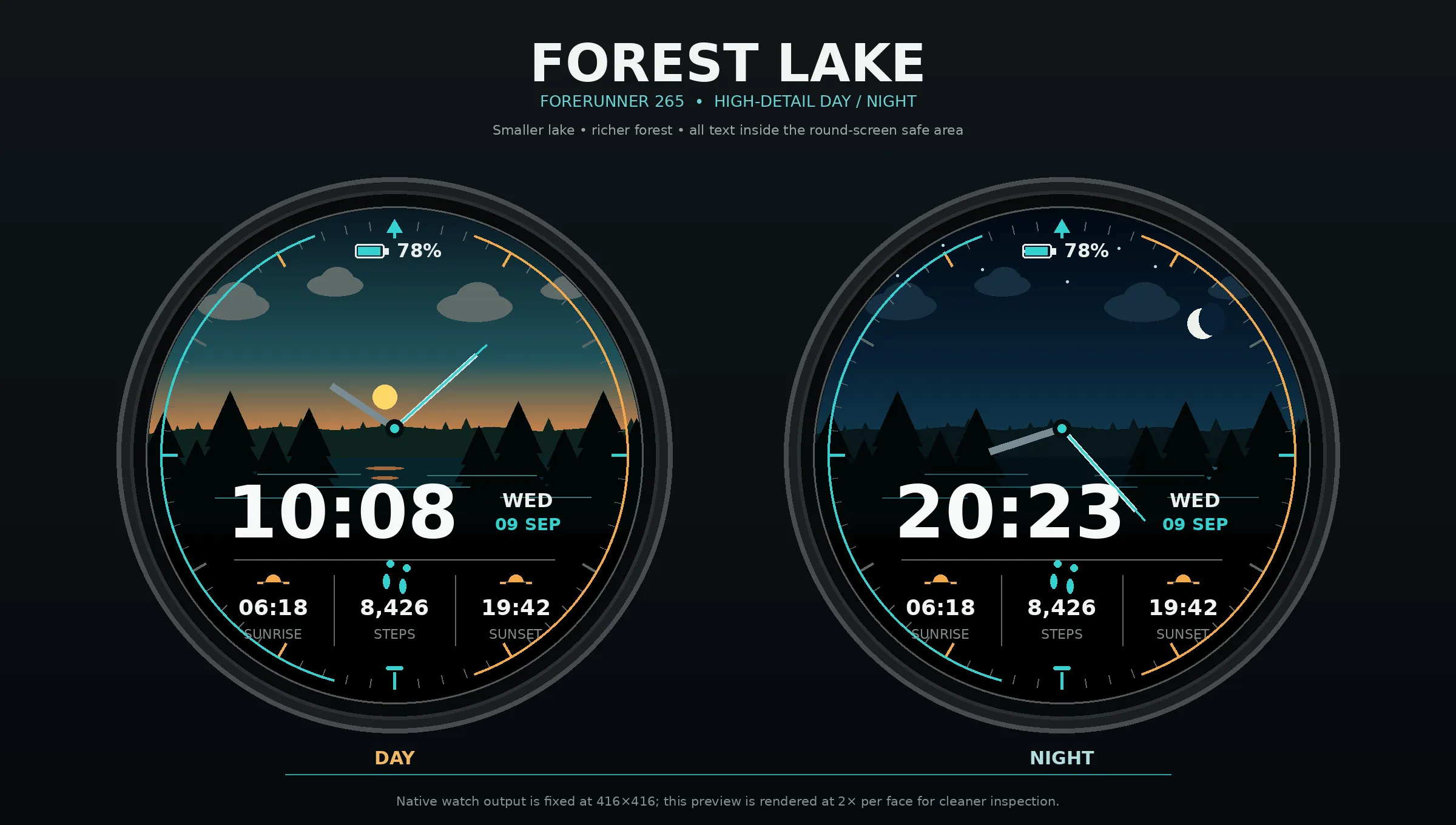 Forest Lake Watch Face · Captura de tela 0
