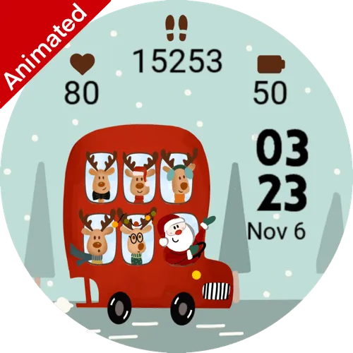 Christmas Bus Animated