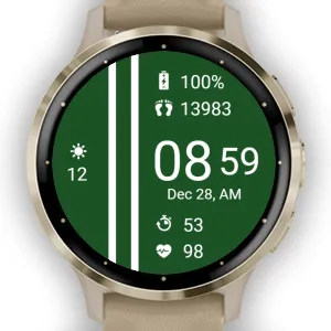 Green Racing Stripe