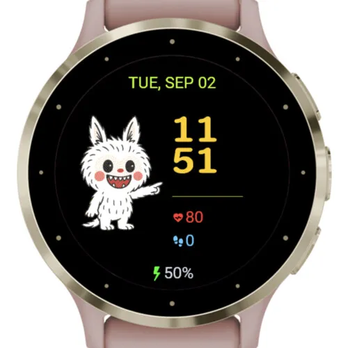Labubu White Furry Monster – Cute Cartoon
