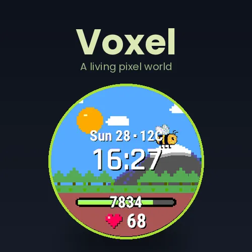 Voxel - A living pixel-art world on your wrist