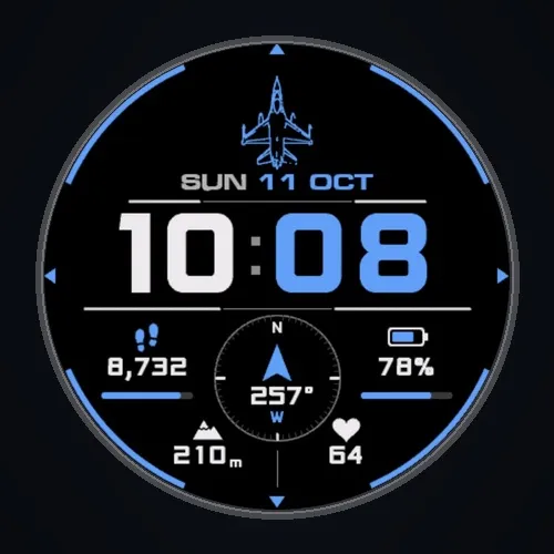 AFTERBURNER – Fighter Jet & Pilot Watch Face