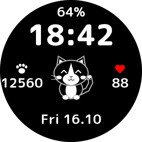 Tuxedo Cat Clock
