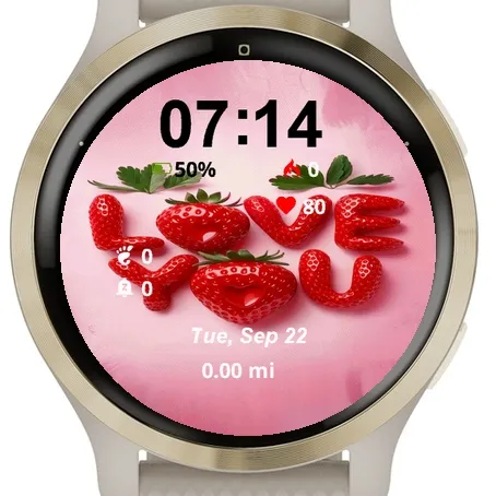 Close Up Strawberries Word Love