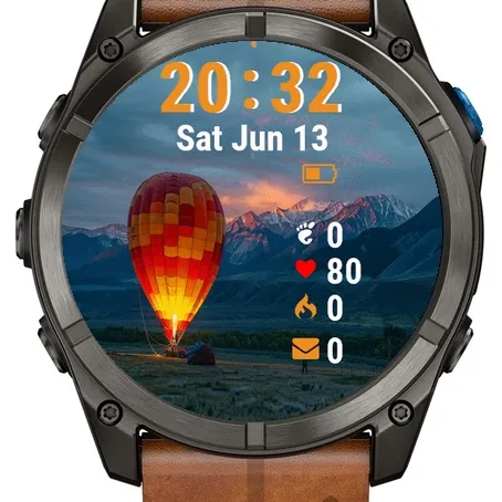 Hot Air Balloon Sky Mountains · Tangkapan layar 1