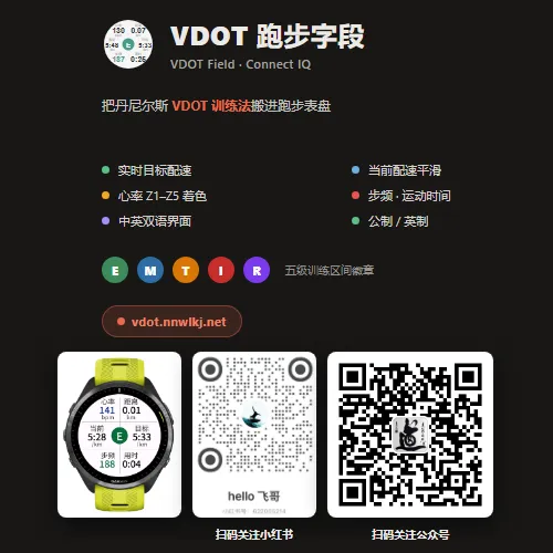 VDOT 跑步字段