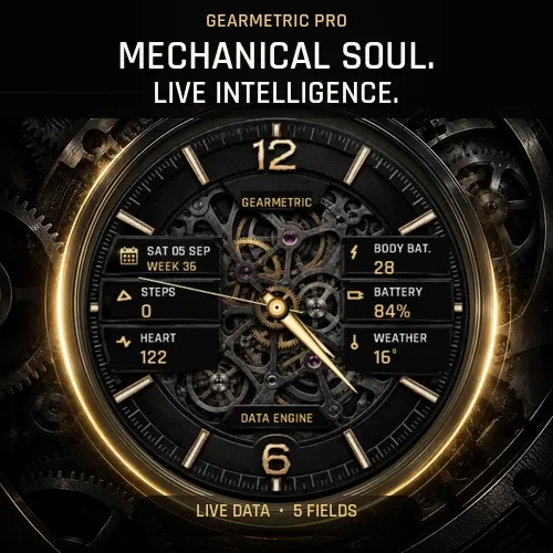 GearMetric Pro | Mechanical Data Watch Face