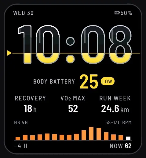 Metric X: Body Battery for Venu Sq 2 & X1 · Screenshot 2