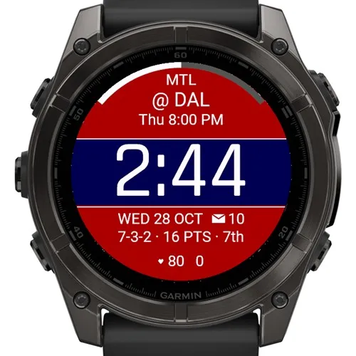 Hockey Team Tracker — Watch Face